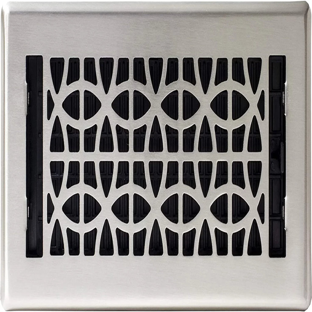 Eclipse Plated Floor Register, Nickel