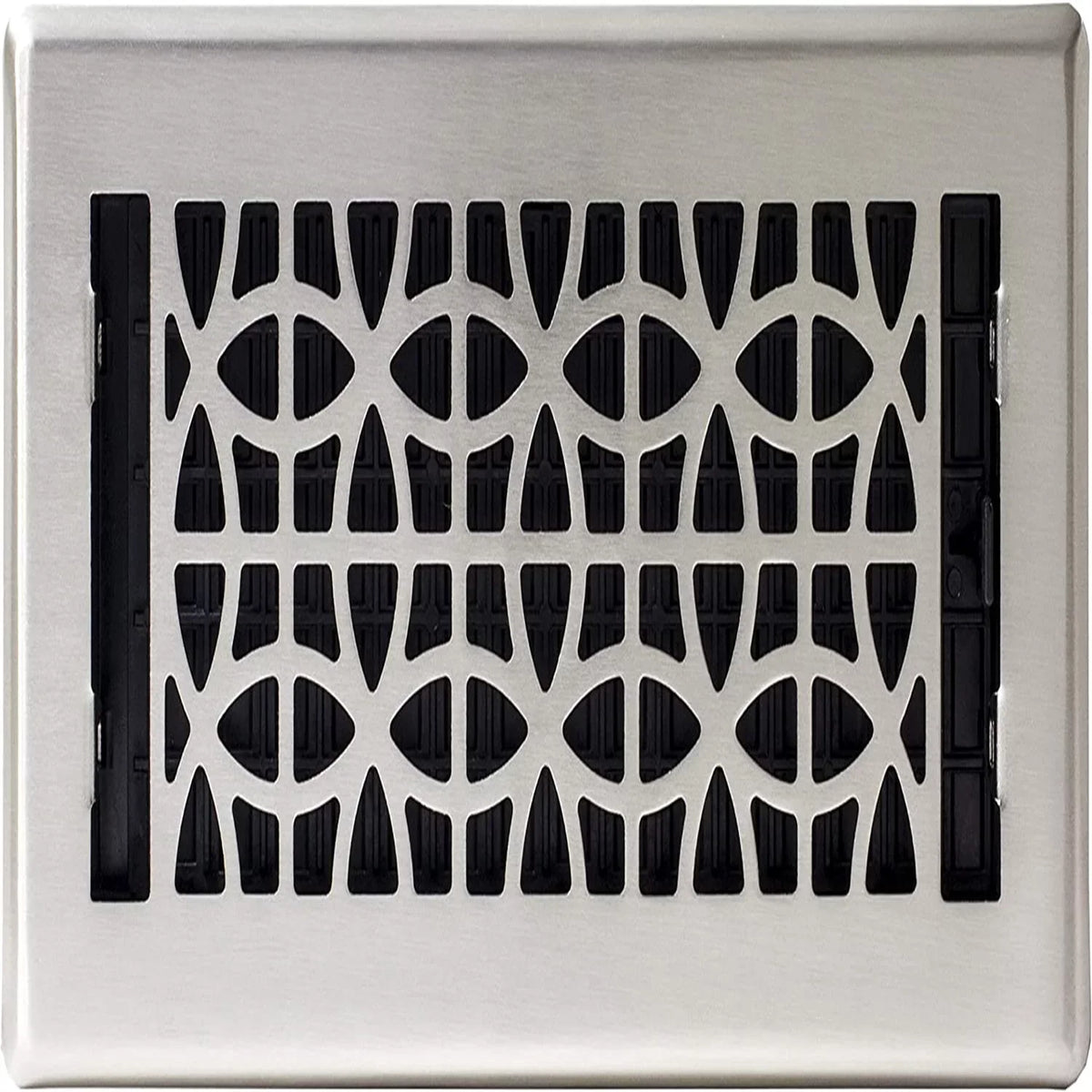 Eclipse Plated Floor Register, Nickel