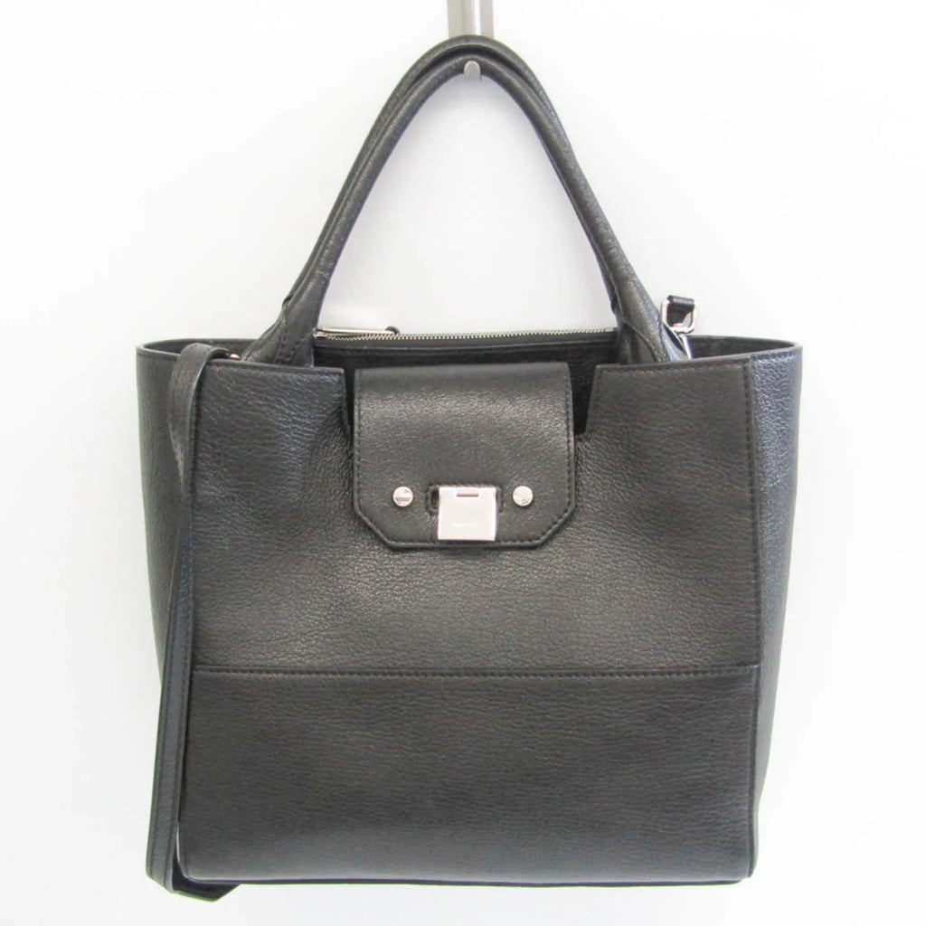 Pre-Owned Jimmy Choo Robin Women's Leather Shoulder Bag,Tote Bag Black (Good)