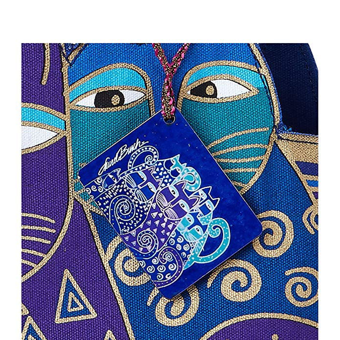 Laurel Burch Indigo Cats Large Cutout Shoulder Tote (Indigo Cats)