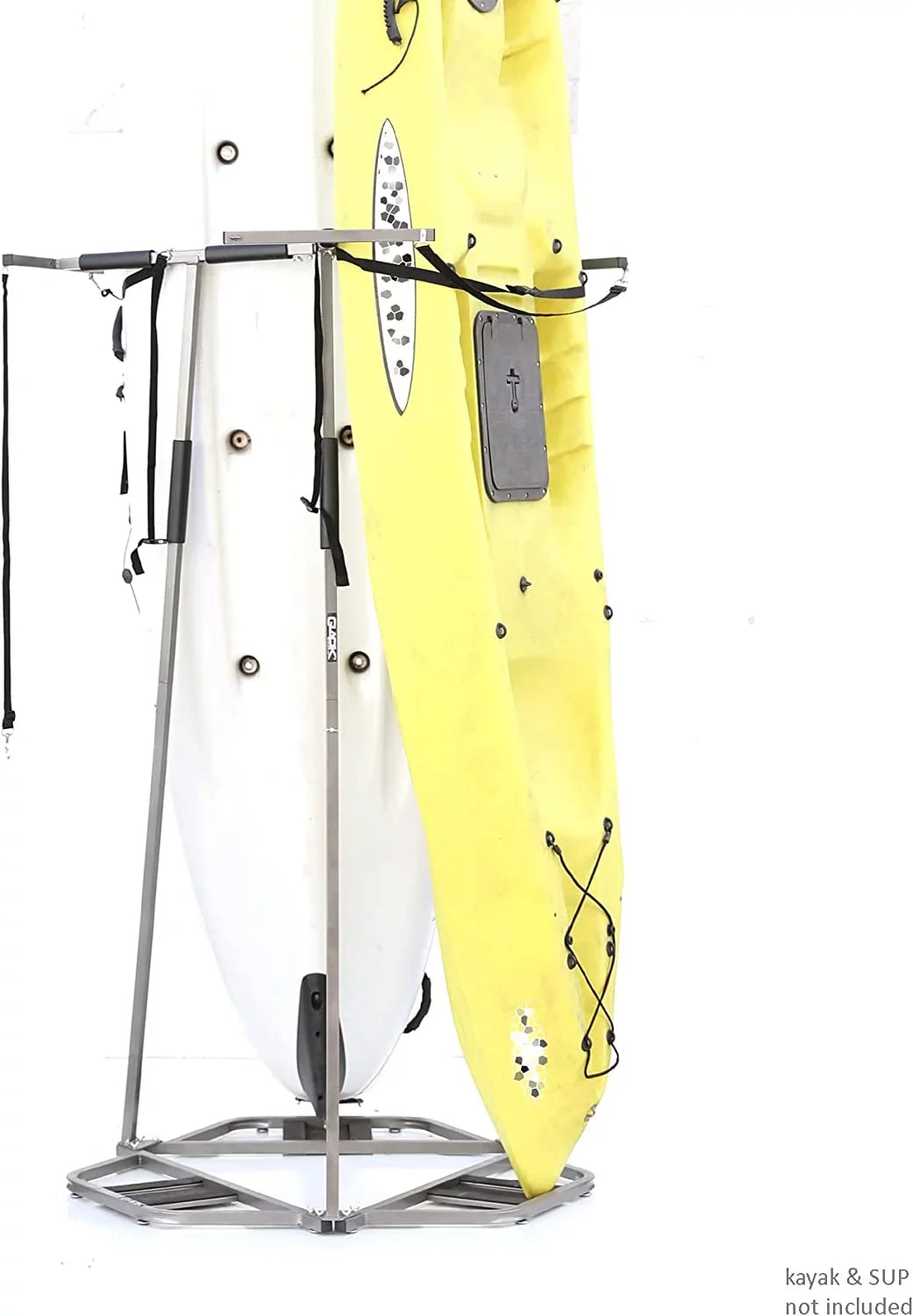 Glacik 27.5 in. Vertical Storage Rack for 3 Kayak & SUP Paddle Boards, Grey