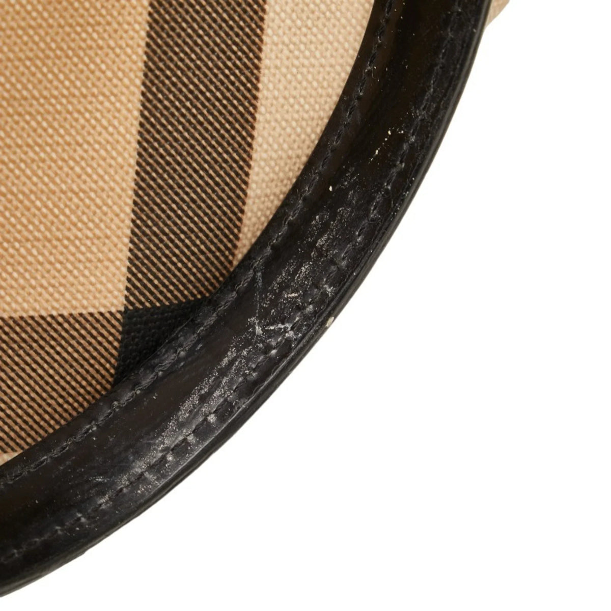 Pre-Owned Burberry Nova Check Handbag Tote Bag Beige Black PVC Patent Leather Women's BURBERRY (Good)