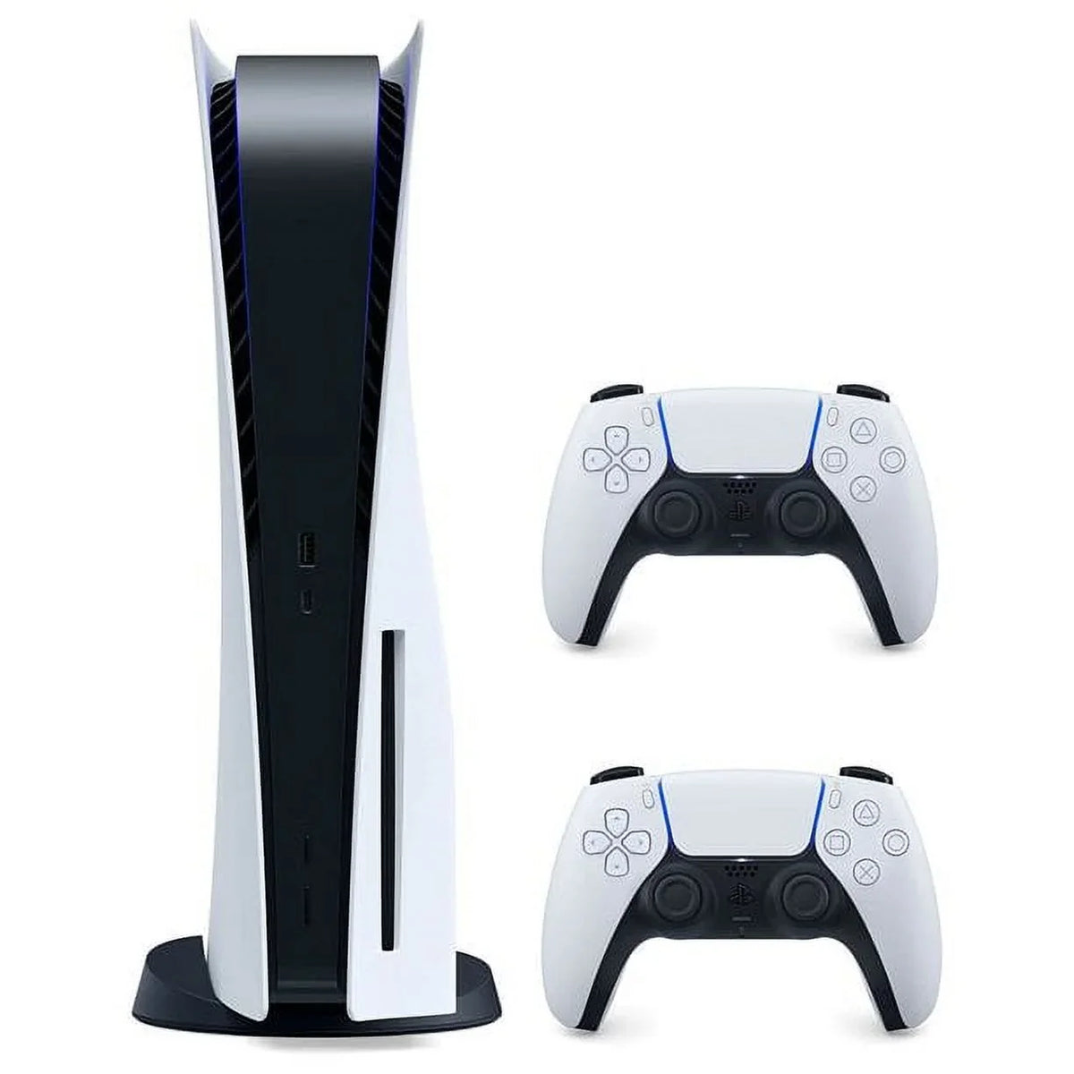 Restored Sony CFI1015A Playstation 5 Disc Version with Extra DualSense Wireless Controller, Black and White (Refurbished)