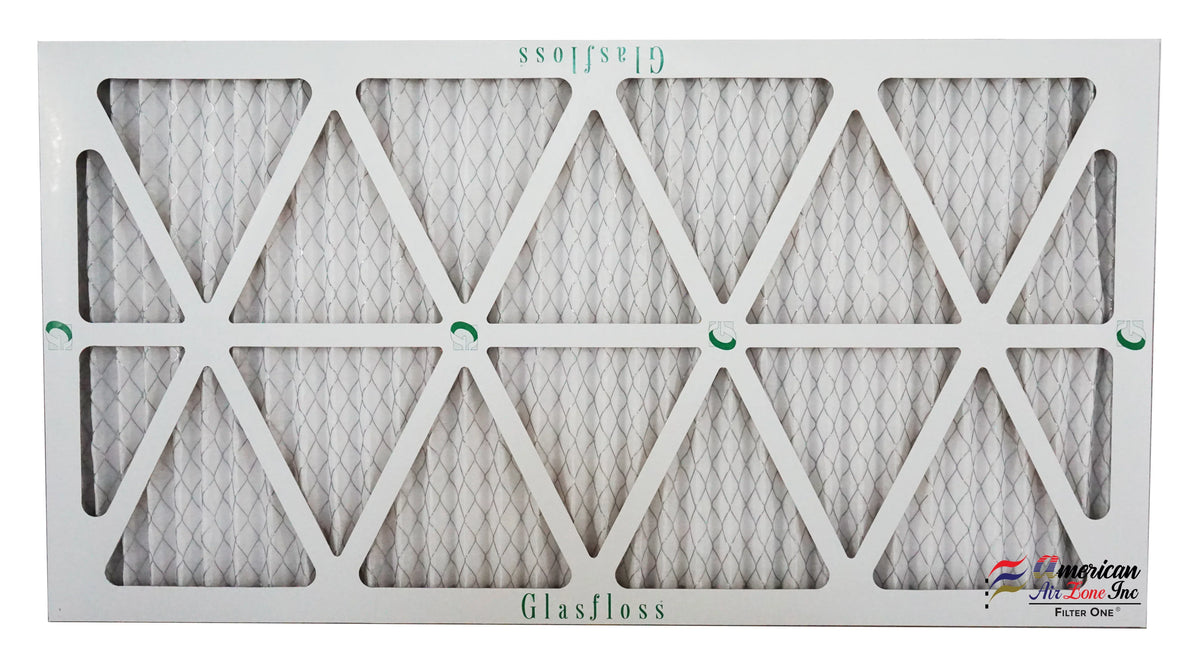Glasfloss 14x30x1 - MERV 10 -Qty:12 - Furnace Air Filter - Made in USA (Actual Size: 13.5 x 29.5x7/8 inch)