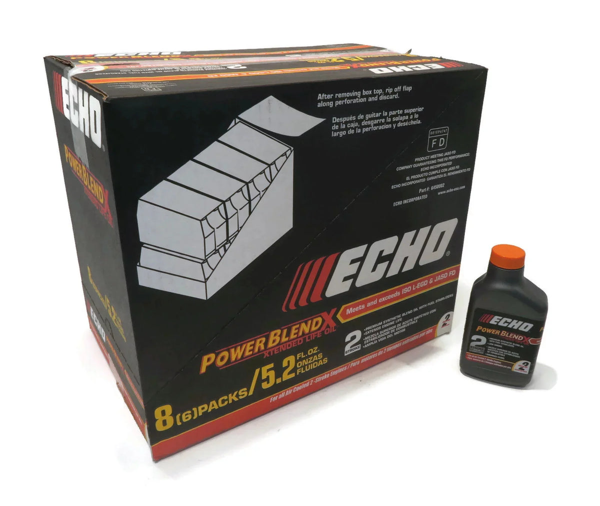 ECHO New OEM Oil of 2 Cycle Power Blend Gold for 2-Stroke Engines 5.2 Ounce Bottles (Pack of 144)