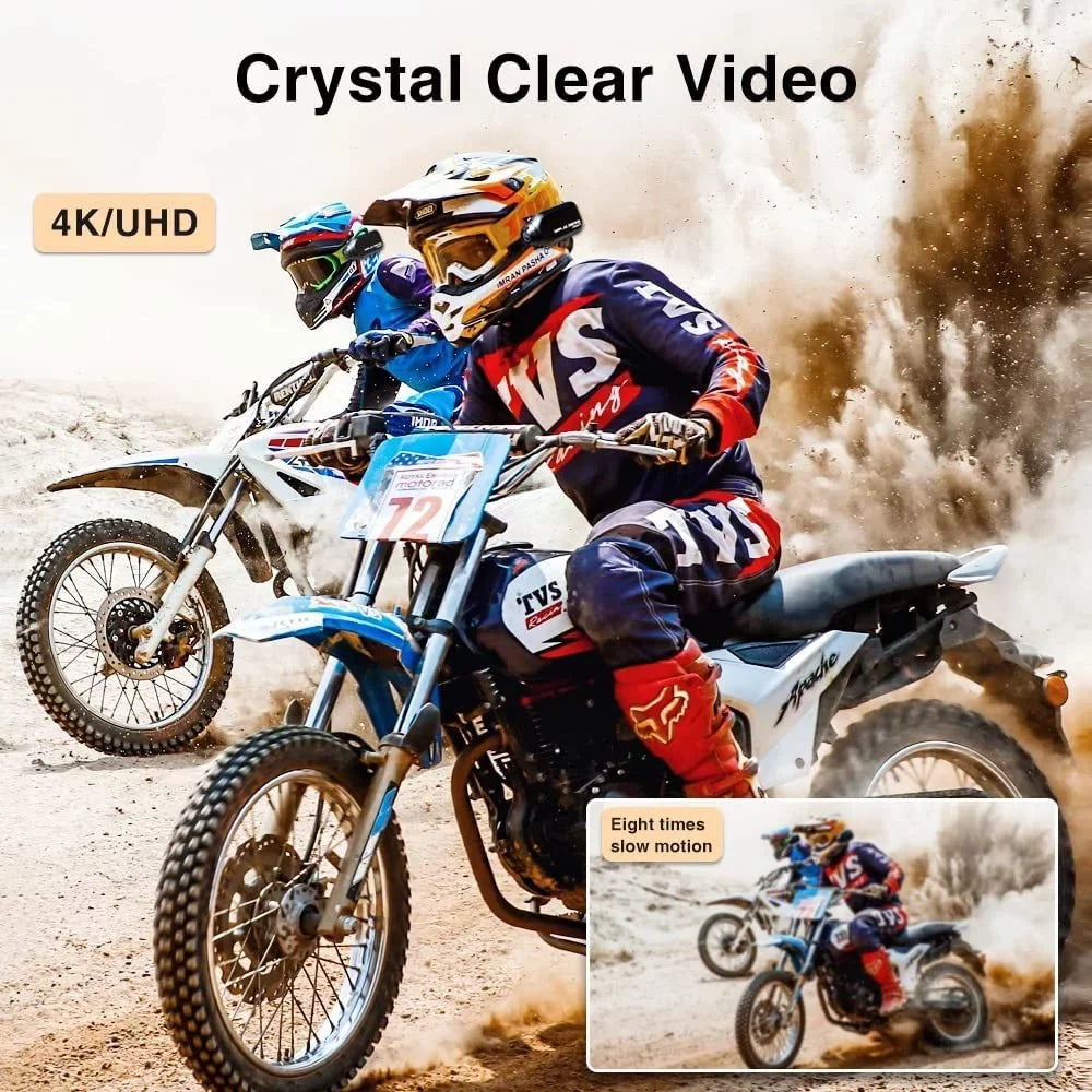 Drift Ghost XL Pro 4K Action Camera, Image Stabilization 4 Hour Battery Life Waterproof Camera 140 Degree Wide Angle Support External Mic