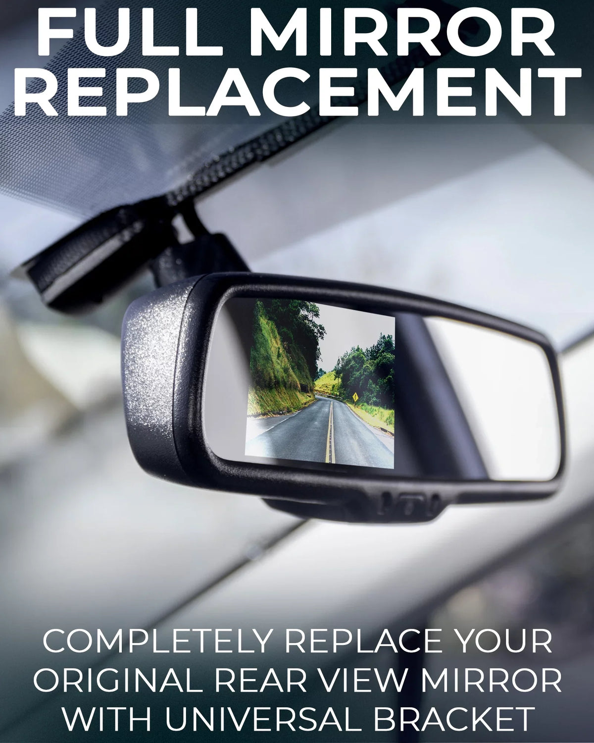 Master Tailgaters Universal OEM Rear View Mirror with 4.3" Auto-Adjusting Ultra Bright LCD, OnStar Buttons, and Compatibility for All Cars