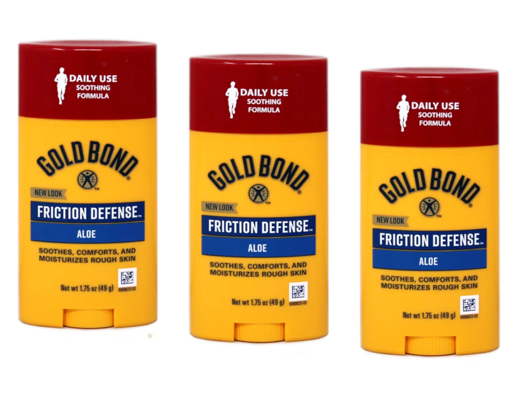 Gold Bond Friction Defense Stick Unscented 1.75 Oz, 3-Pack