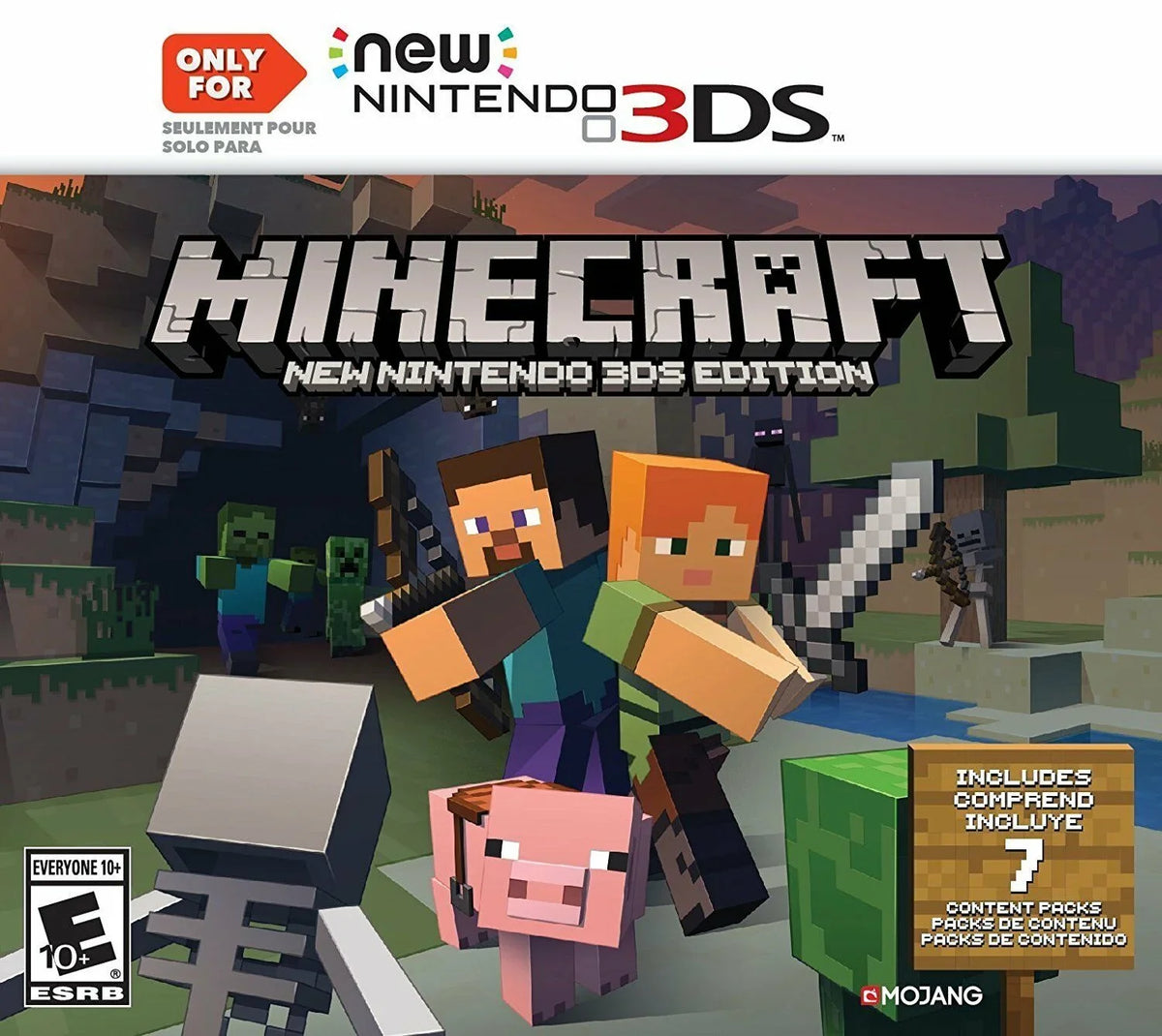 Minecraft: NEW Nintendo 3DS Edition [NN3DS 2DS MoJang Bonus 7 Contents] NEW