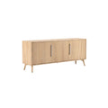 Modern Minimalist Wooden Sideboard with Vertical Slats