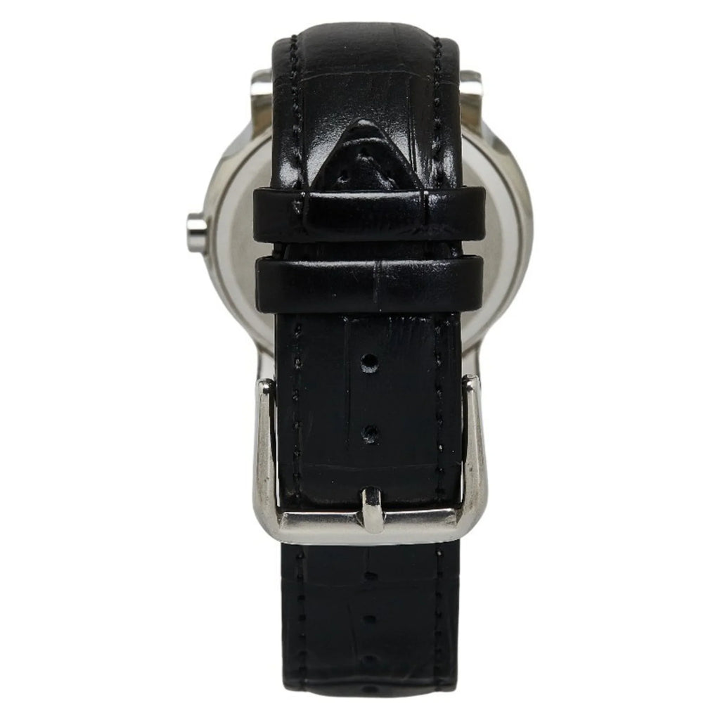 Pre-Owned BVLGARI Solotempo Leather (non-original) Watch ST35S Quartz Black Dial Stainless Steel Women's (Good)