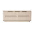 Sleek Modern Storage Cabinet with Minimalist Design and Soft Color Palette
