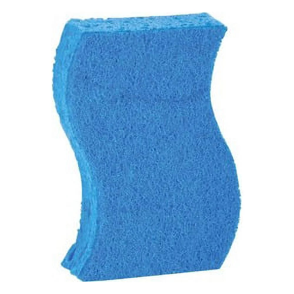 Scotch-Brite Non-Scratch Scrub Sponges 0.8" Height x 4.3" Width x 2.8" Depth - 9/Pack - Cellulose - Blue