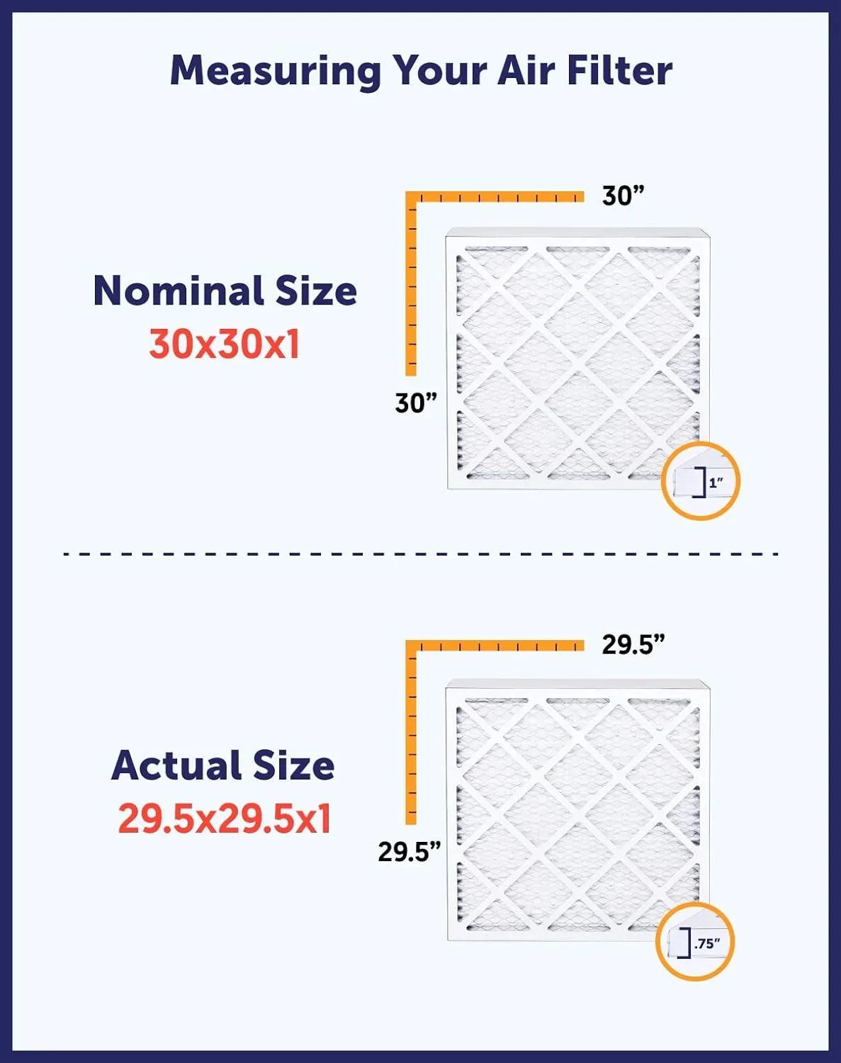 Filter King 26x14.5x1 Air Filter | 4-PACK | MERV 8 HVAC Pleated A/C Furnace Filters | MADE IN USA | Actual Size: 26 x 14.5 x .75"