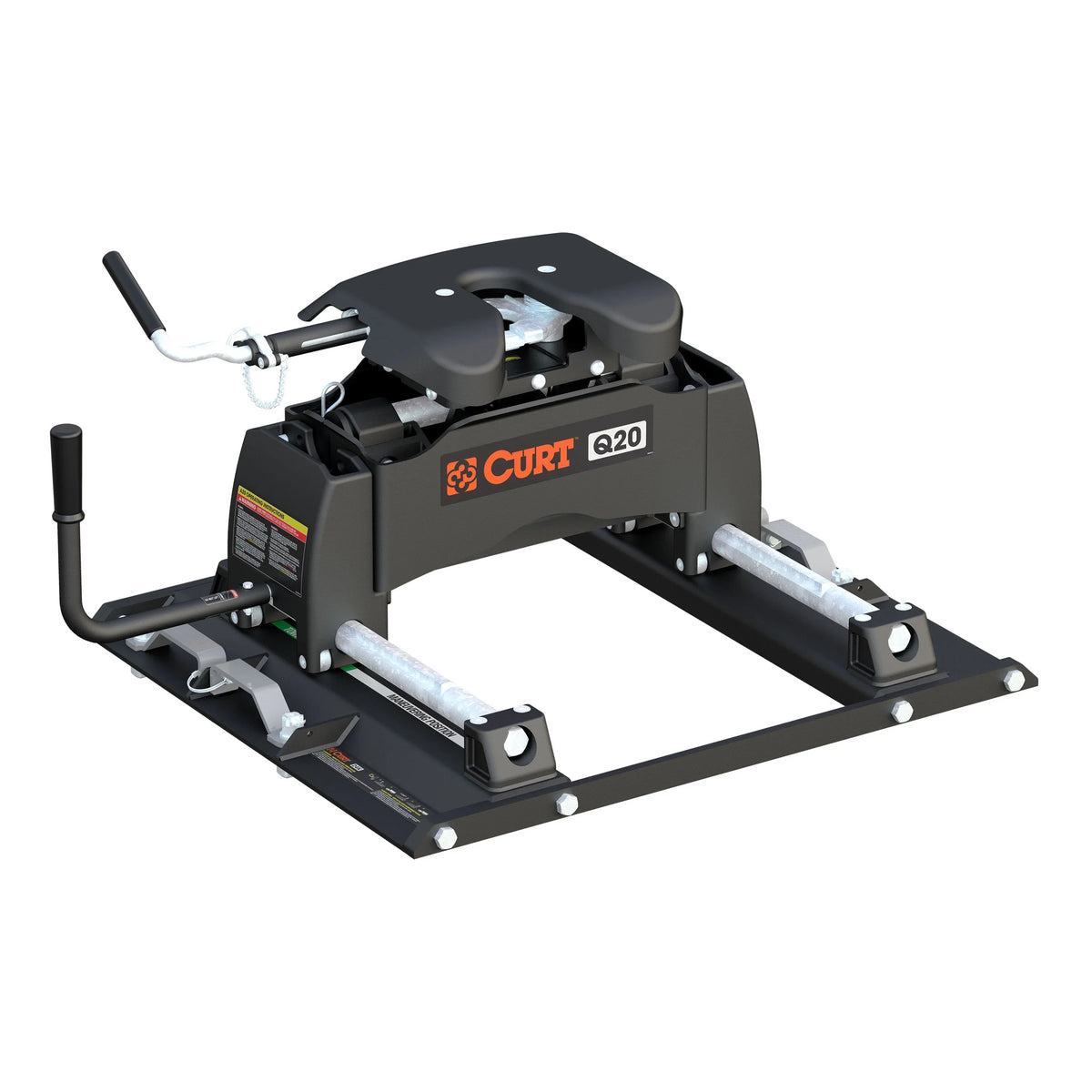CURT 16677 Q20 5th Circular part Slider Hitch, 20,000 lbs, Select Ford F-250, F-350, F-450, 6.75-Foot Bed Puck System