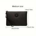 moocr Men‘s Fashion Business Clutch Bag Tiger Head Handbag Large Capacity Envelope Bag