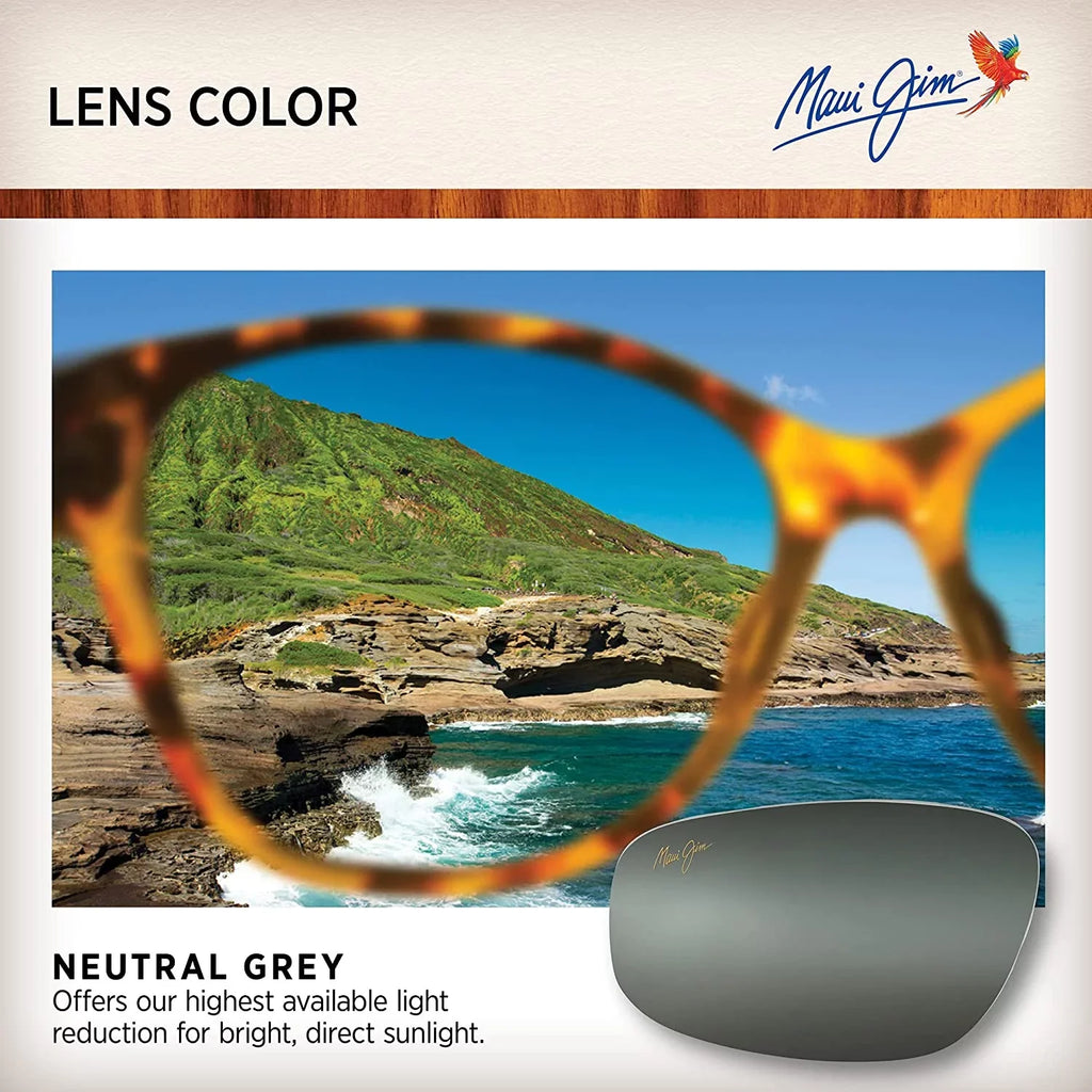 Maui Jim Women's Anuenue Polarized Classic Sunglasses, Translucent Grey/Neutral Grey, Medium