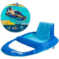 Float Recliner Inflatable Pool Lounge Chair with Backrest, Pool Float for Adults