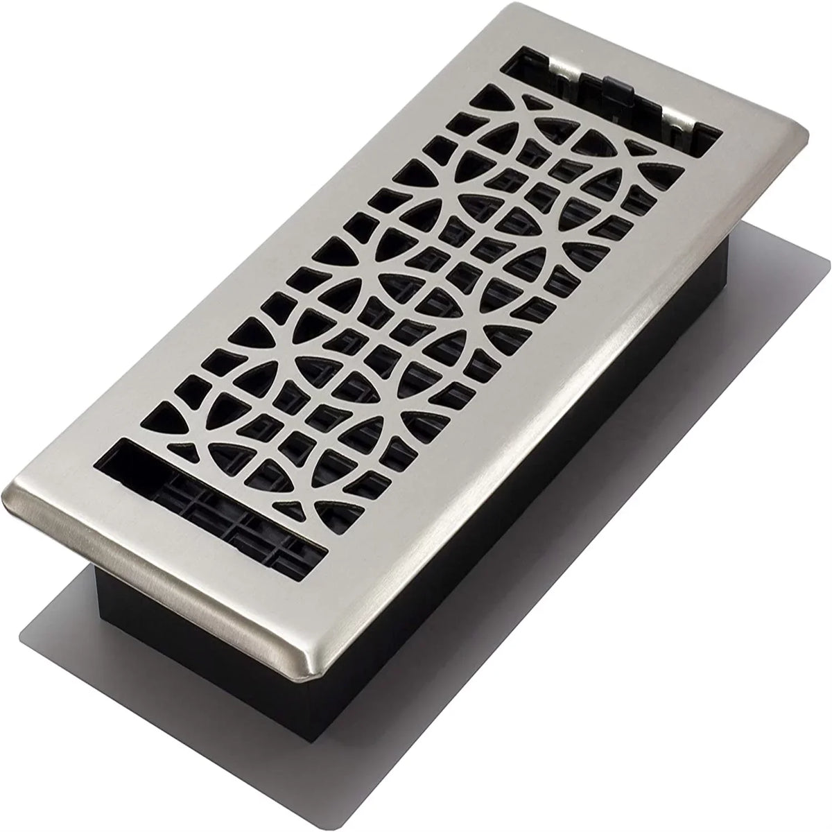 Eclipse Plated Floor Register, Nickel