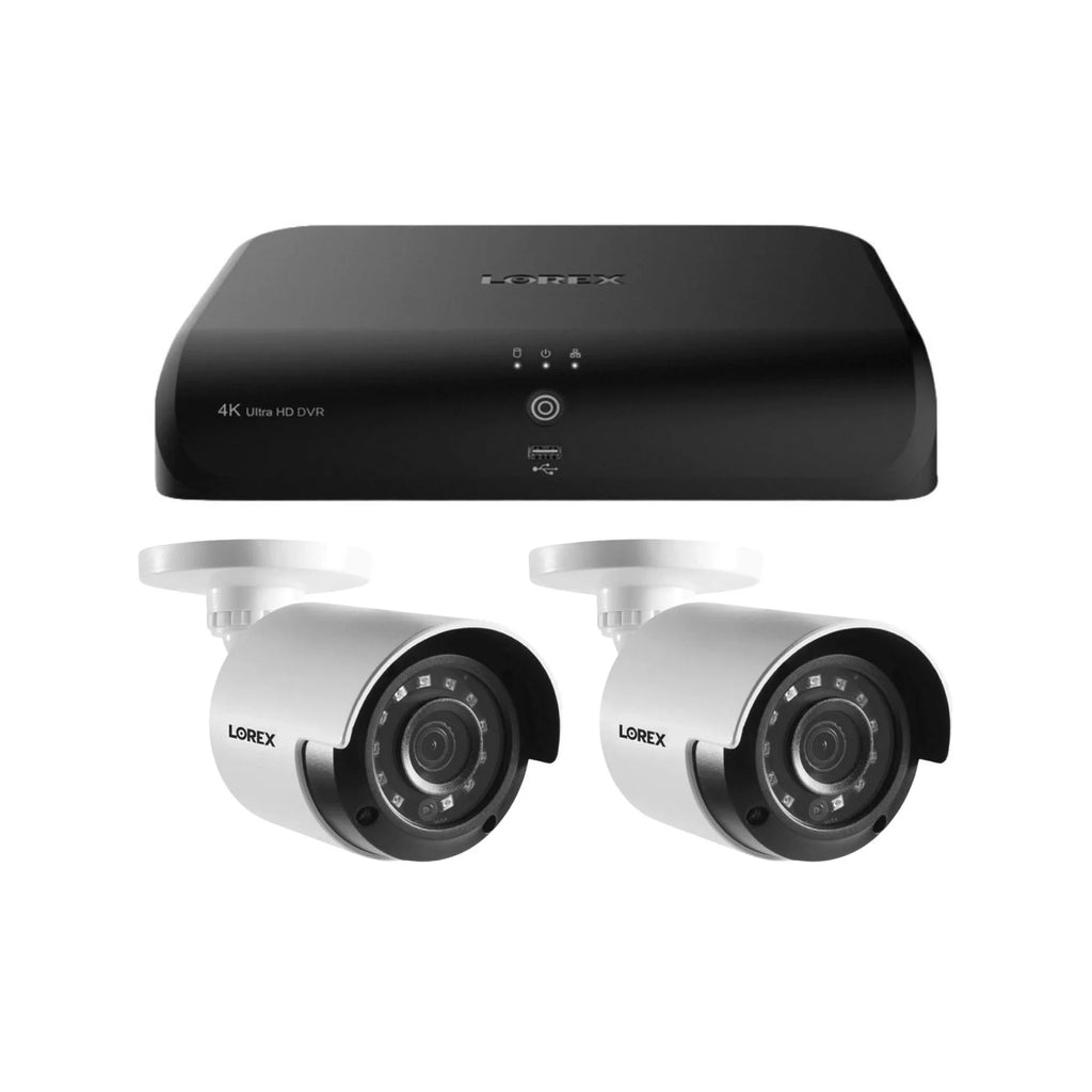 Lorex Fusion 4K 12 Camera Capable 8 Wired and 4 Wi-Fi 2TB DVR with Bullet Security Cameras