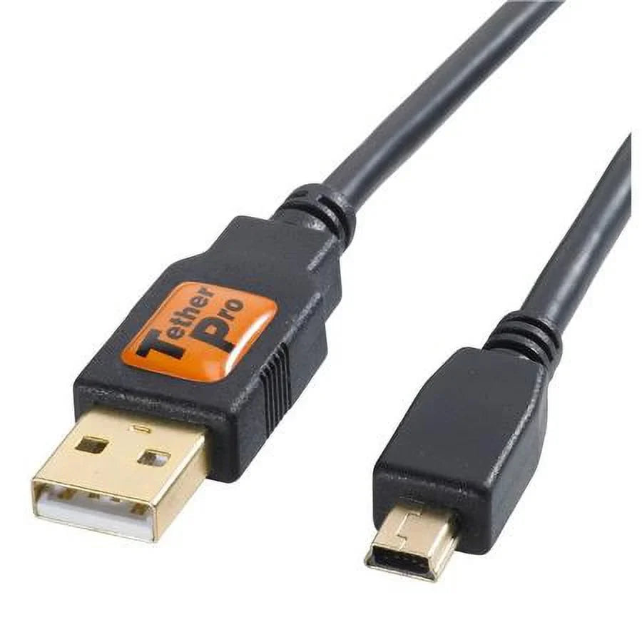 Pro USB 2.0 A Male to Mini-B 5 Pin Cable - 15 Feet - Gold Plated