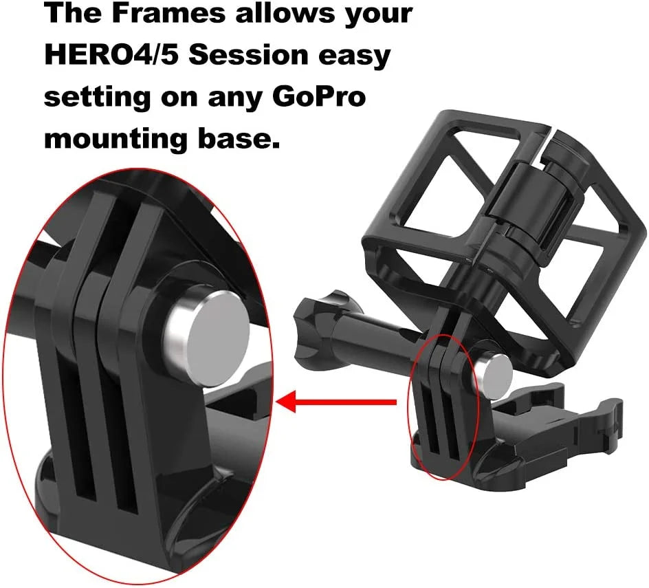 Frame Mount Housing Case for GoPro Hero 5 Session, Hero 4 Session, Upgrade Protective Housing Frame Shell Mount Holder