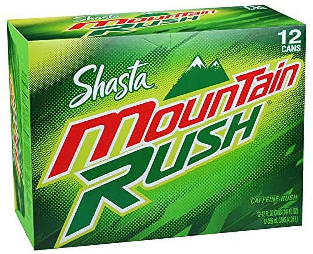 MOUNTAIN RUSH Citrus Shasta Soda Pop, 12-Ounce Cans (Pack of 24)
