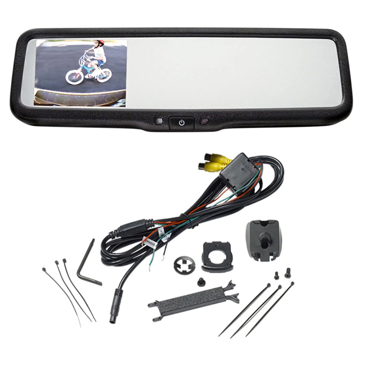 OEM-Style Replacement Rearview Mirror Monitor w/ 3.5-inch screen and Universal back up camera