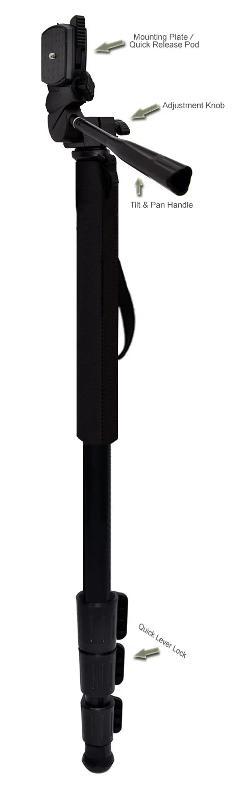 Professional Black 72" Monopod / Unipod (Quick Release) For Panasonic Lumix DC-LX100 II