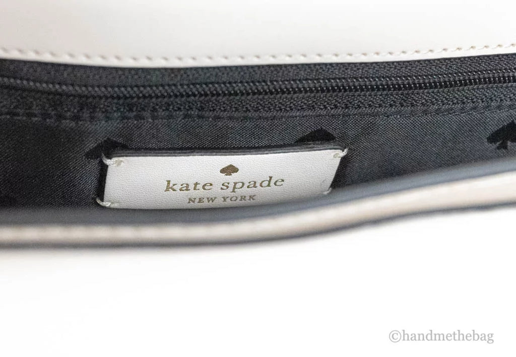 Kate Spade Puffy Colorblock Black Leather Top Handle Flap Crossbody Bag Purse