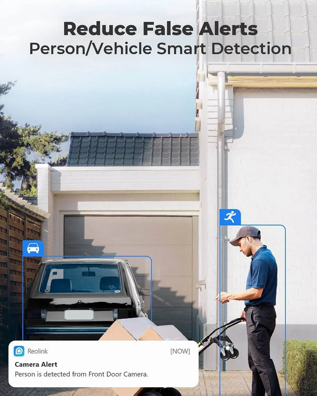 Reolink 2K+ 5MP Outdoor 4G LTE Cellular Battery-Powered Wireless Security Camera System, No WiFi Needed, Night Vision, Smart Person/Vehicle Detection, 2-Way Talk, Go Plus with White Solar Panel