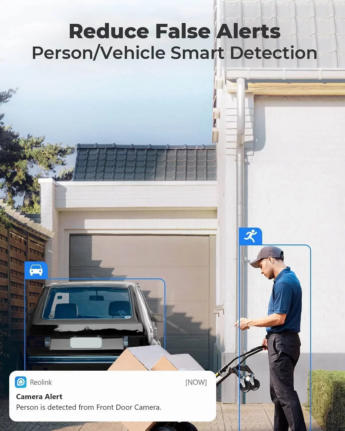 Reolink 2K+ 5MP Outdoor 4G LTE Cellular Battery-Powered Wireless Security Camera System, No WiFi Needed, Night Vision, Smart Person/Vehicle Detection, 2-Way Talk, Go Plus with White Solar Panel