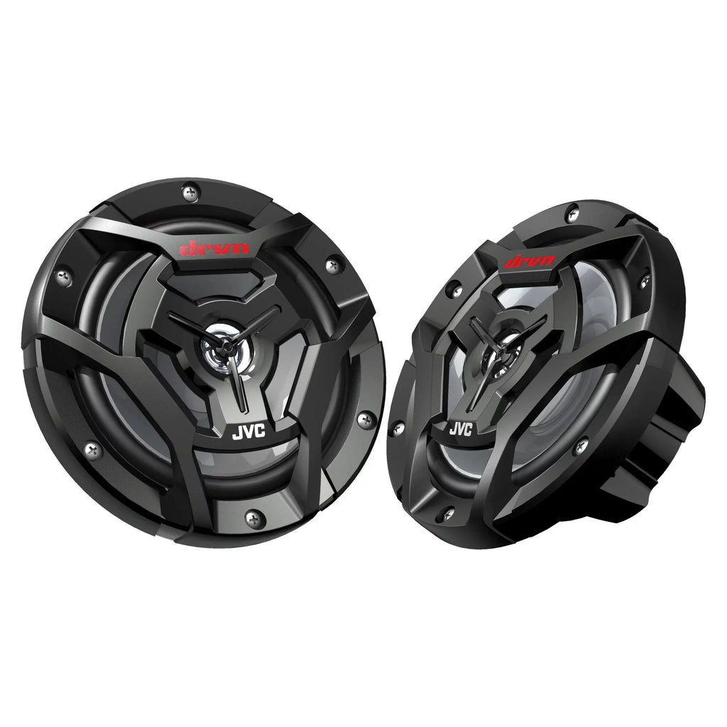 JVC KD-T91MBS Marine Stereo w/ CD, BT, USB, SiriusXM Ready, Amazon Alexa + Pair CS-DR6200M 6.5" Black Marine Speakers