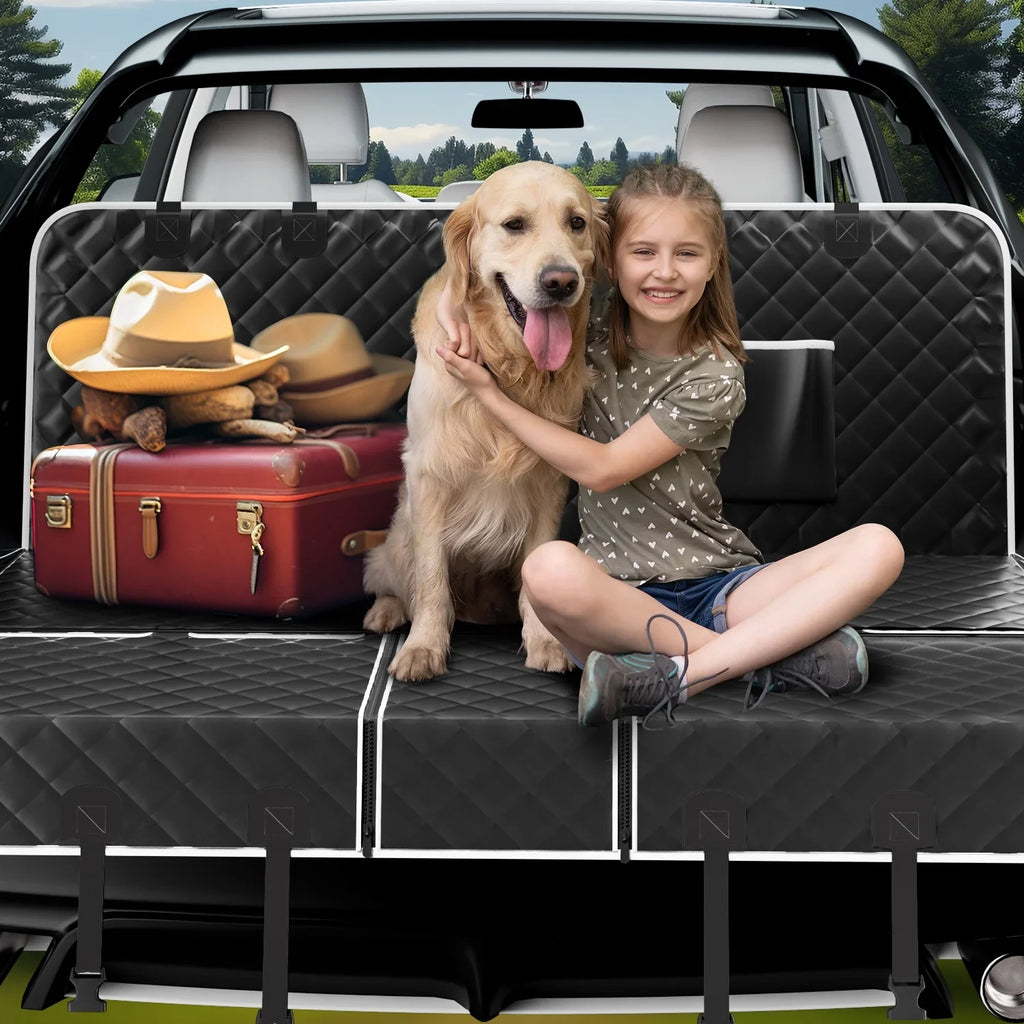 Dog Car Chair Cover for Back Chair, Waterproof Pet Chair Cover 600D Scratch-Proof Dog Chair Cover for Truck, Vehicle SUV, Tesla, Machine Washable,Color Black