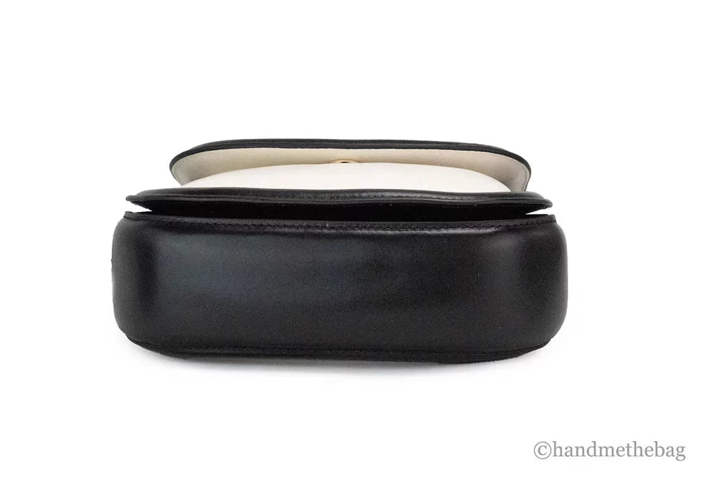 Kate Spade Puffy Colorblock Black Leather Top Handle Flap Crossbody Bag Purse