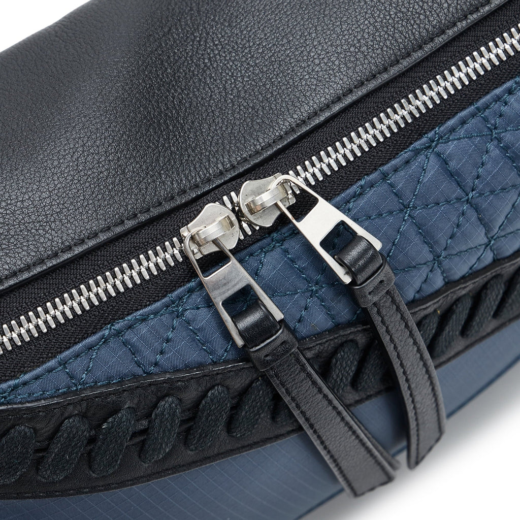 Pre-Owned Authenticated LOEWE Puzzle Belt Bag Nylon Fabric Blue Unisex (Good)