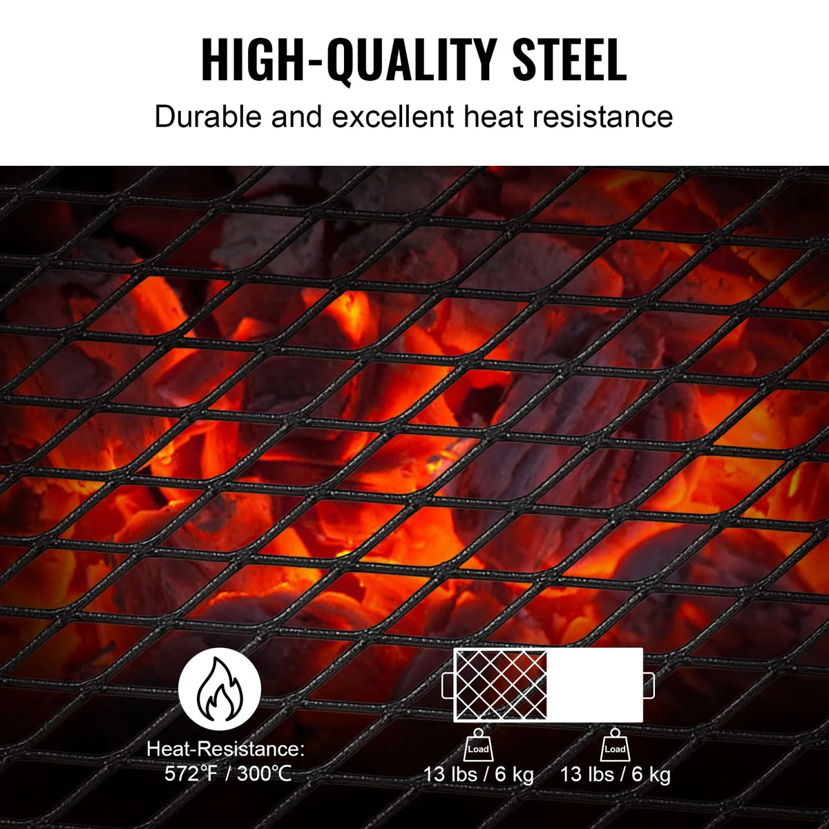 Folding Campfire Grill Portable Camping Fire Pit Steel Outdoor BBQ Picnic