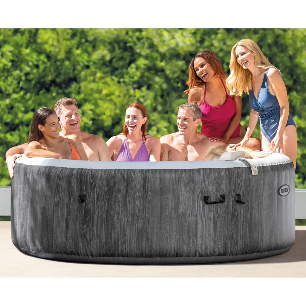 Intex PureSpa Plus Inflatable Hot Tub + Intex Tray Accessories (4 Pack)
