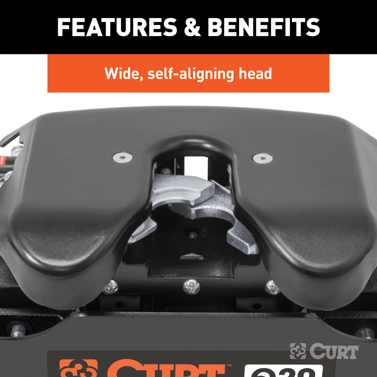 CURT 16677 Q20 5th Circular part Slider Hitch, 20,000 lbs, Select Ford F-250, F-350, F-450, 6.75-Foot Bed Puck System