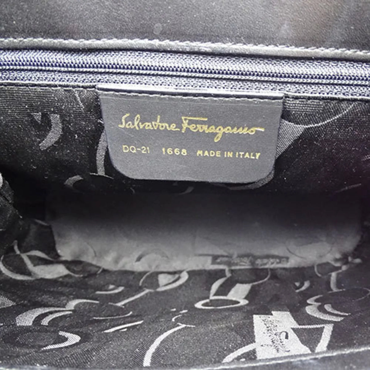 Pre-Owned Salvatore Ferragamo Bag Ladies Handbag Shoulder 2way Black (Good)