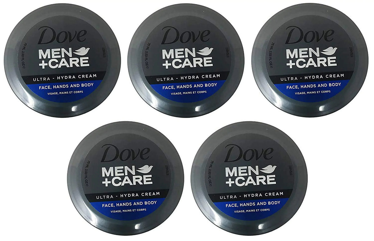 Dove Men+Care Ultra-Hydra Cream With 24 Hour Moisturization, 2.53 Fl Oz (Pack Of 5)
