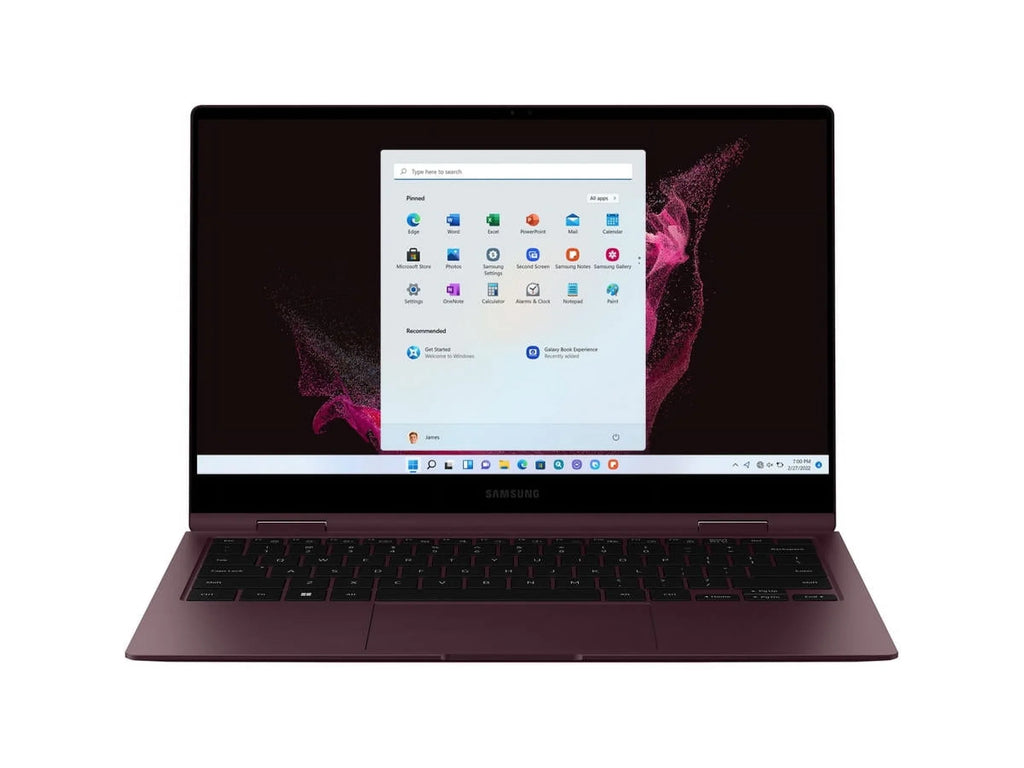 Restored Samsung Galaxy Book 2 Pro 360 15.6" 1TB (Burgundy) 2-in-1 AMOLED Touch Screen Laptop - Intel Core i7 (Refurbished)