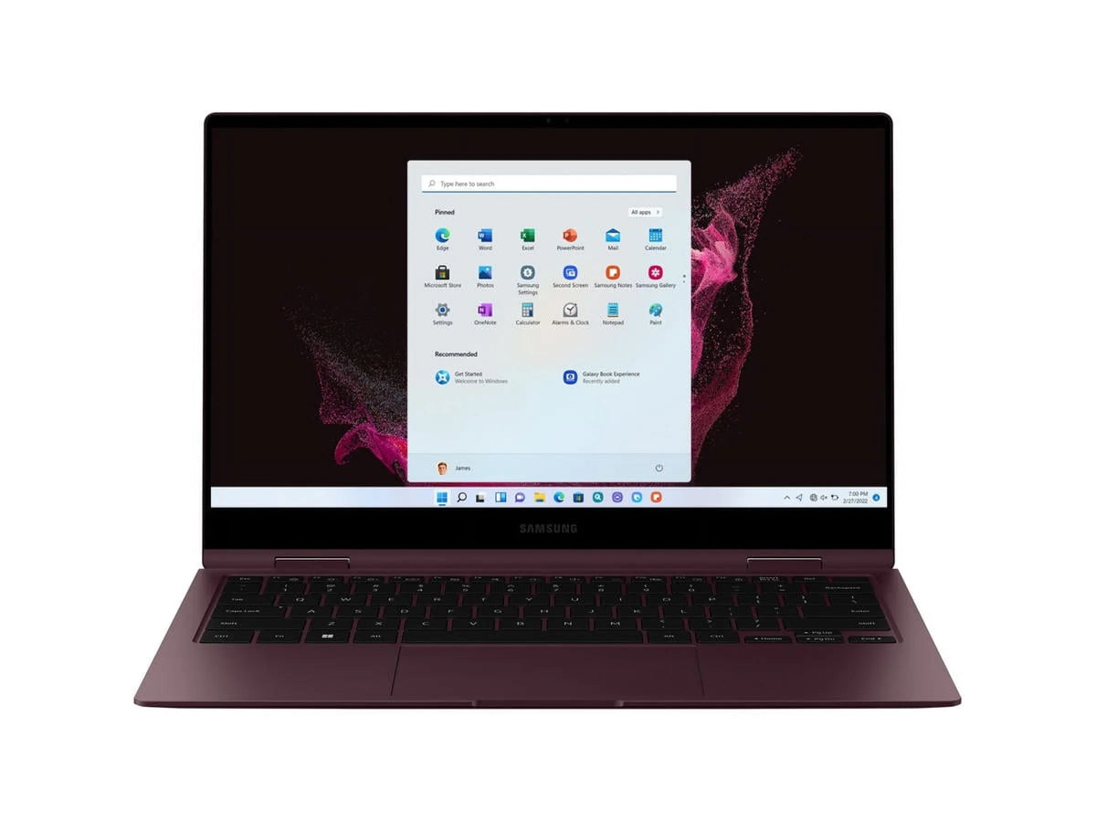 Restored Samsung Galaxy Book 2 Pro 360 15.6" 1TB (Burgundy) 2-in-1 AMOLED Touch Screen Laptop - Intel Core i7 (Refurbished)