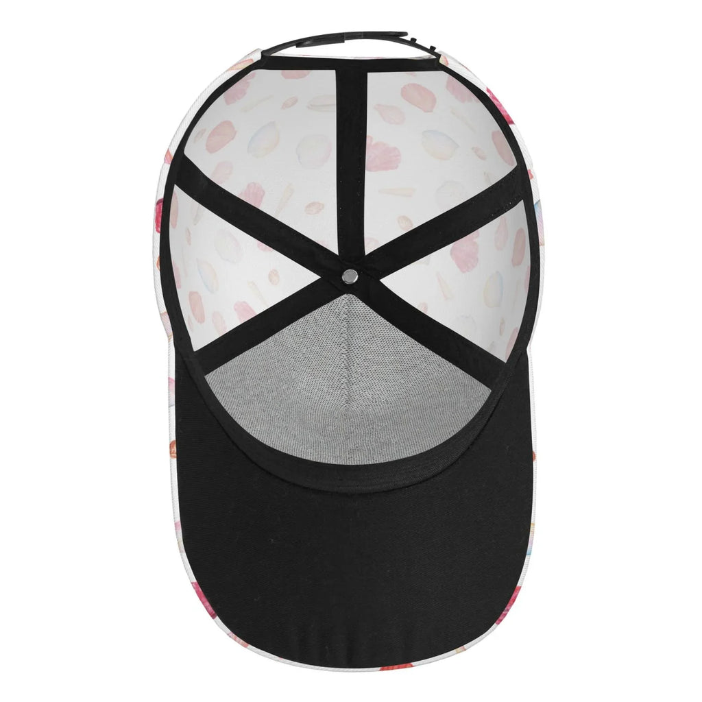 Lukts Red Coral And Scallop Seashell Cap Hat For Men/Women,Unstructured/Cotton