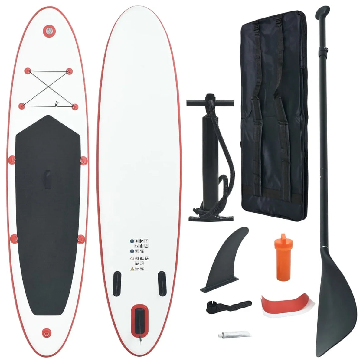 Irfora parcel,Set Inflatable Red With Oar Red And White Paddle Set And - Durable Fin Hand Pump Removable Fin And Vidaxl - Durable And Oar Fin Hand Fin And - Paddle Uv Resistant -