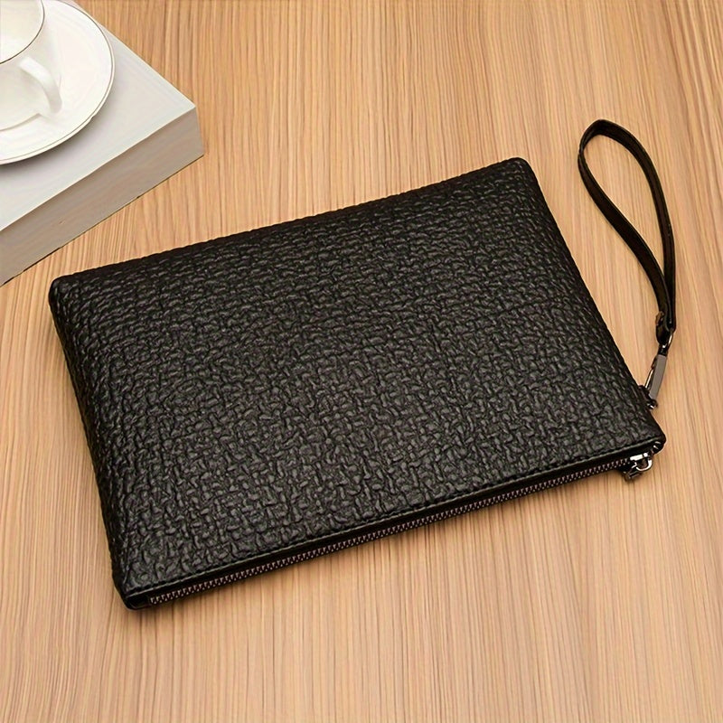 moocr Men‘s Fashion Business Clutch Bag Tiger Head Handbag Large Capacity Envelope Bag