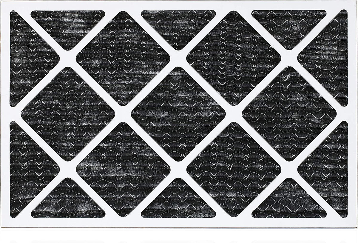 Filterbuy 18x24x1 MERV 8 Odor Eliminator Pleated HVAC AC Furnace Air Filters with Activated Carbon (2-Pack)