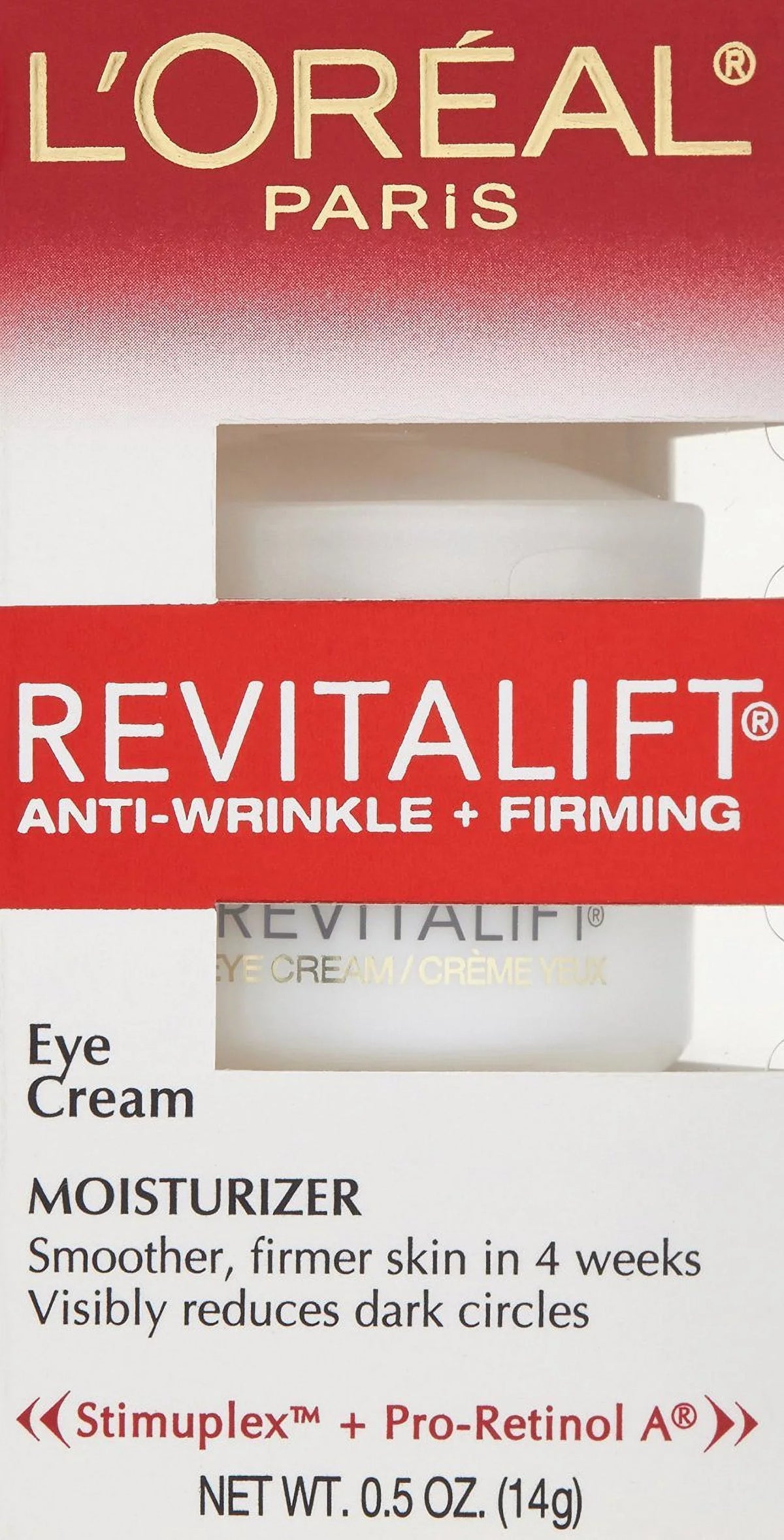 L,Oreal Paris Revitalift Anti Wrinkle + Firming Eye Cream, 0.5 Ounce (Pack Of 2)