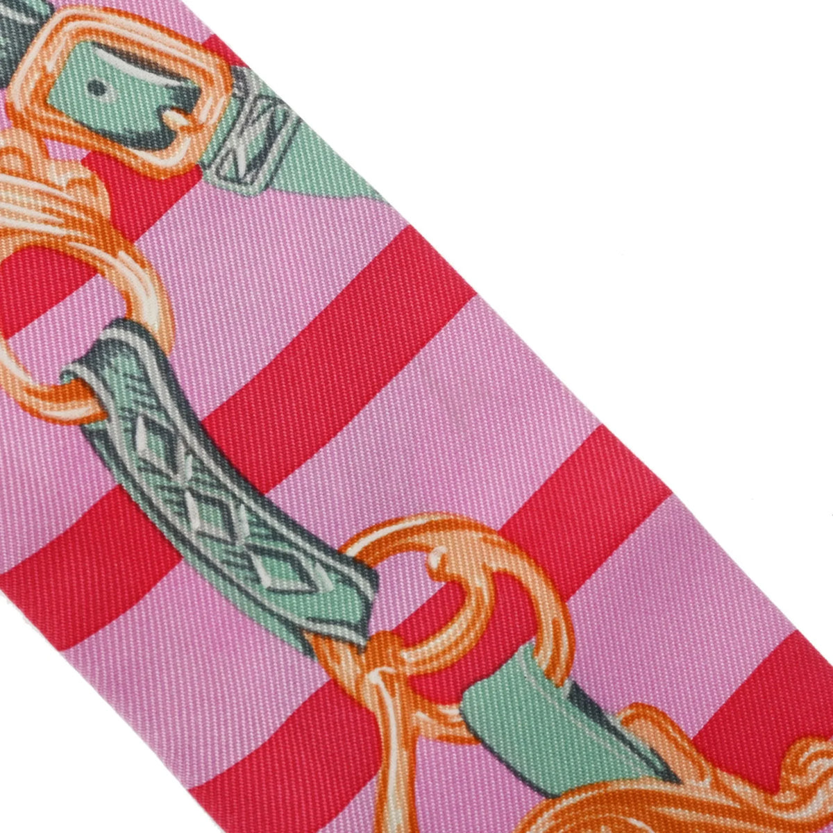 Pre-Owned HERMES Twilly BRIDES DE GALA Old Tag Pink/Red/Green - Women's 100% Silk Scarf Muffler (Fair)