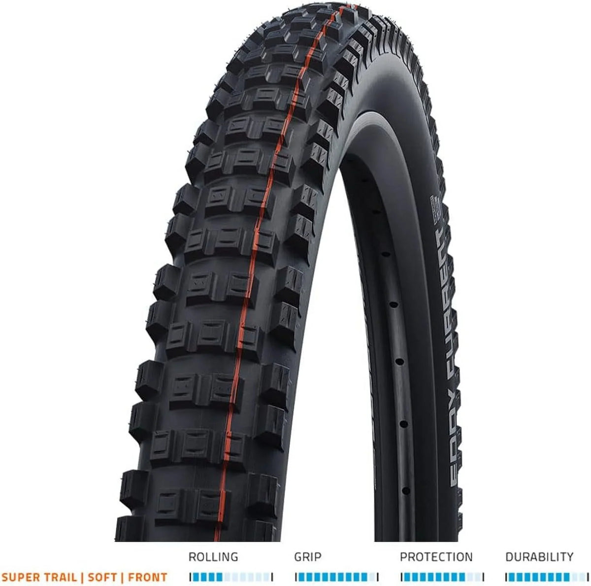 Eddy Current EMTB/MTB And Enduro Tubeless Folding Front Bike Tire | Multiple Sizes | Evolution, Super Trail, Addix Soft | Black